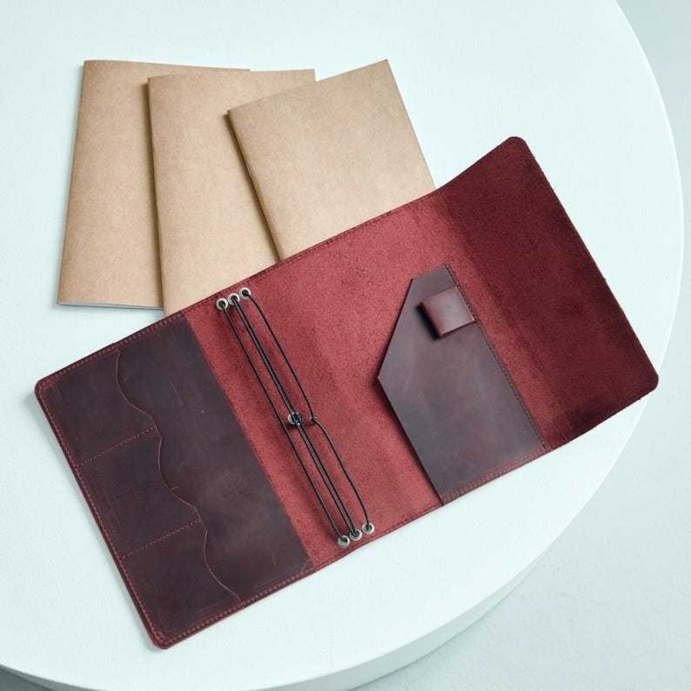 Leather Refillable Notebook Or - Vintage Leather Journal Notebook review and price