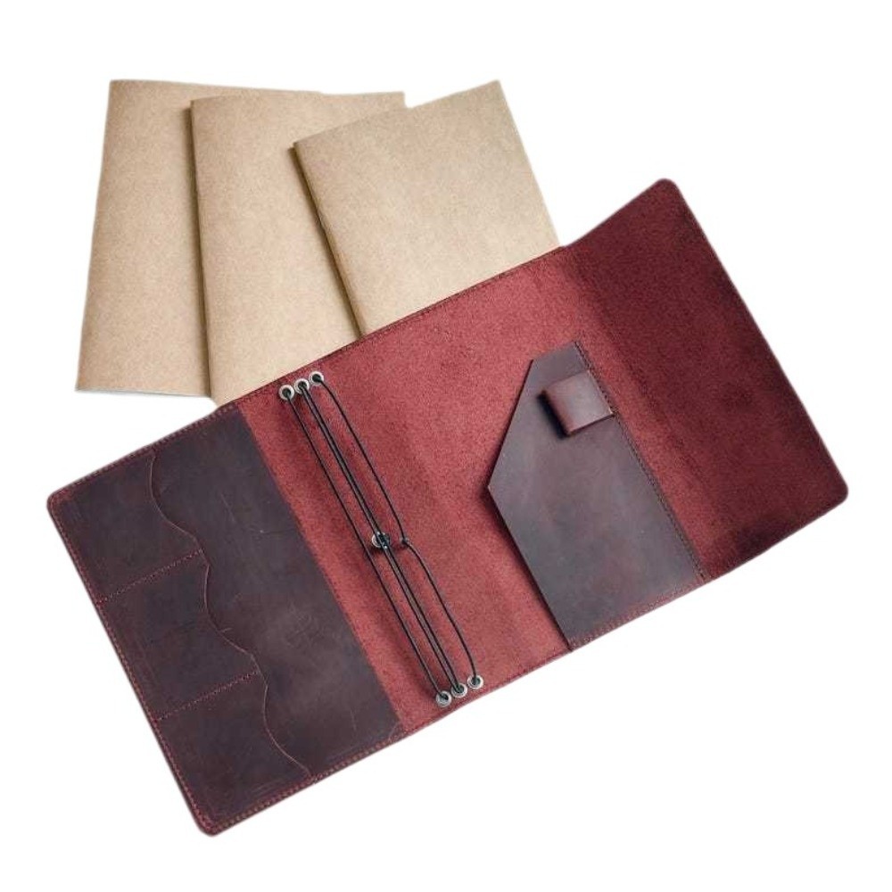 Leather Refillable Notebook Or - Vintage Leather Journal Notebook review and price