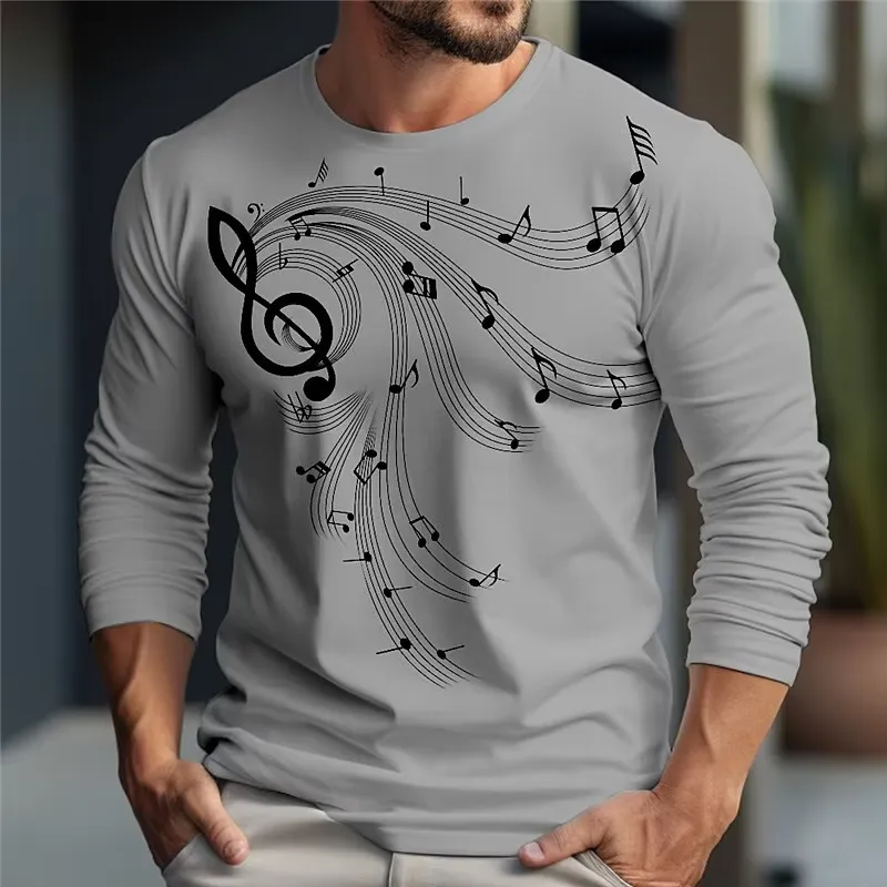 3D Long Sleeve Trend Music Pri - Music review and price