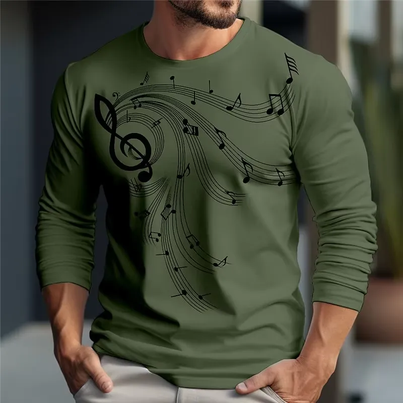 3D Long Sleeve Trend Music Pri - Music review and price