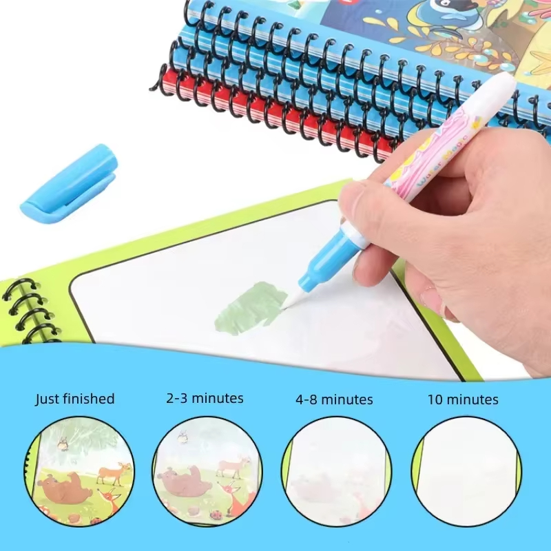 Reusable Coloring Water with W - Reusable Water Magic Coloring Book review and price