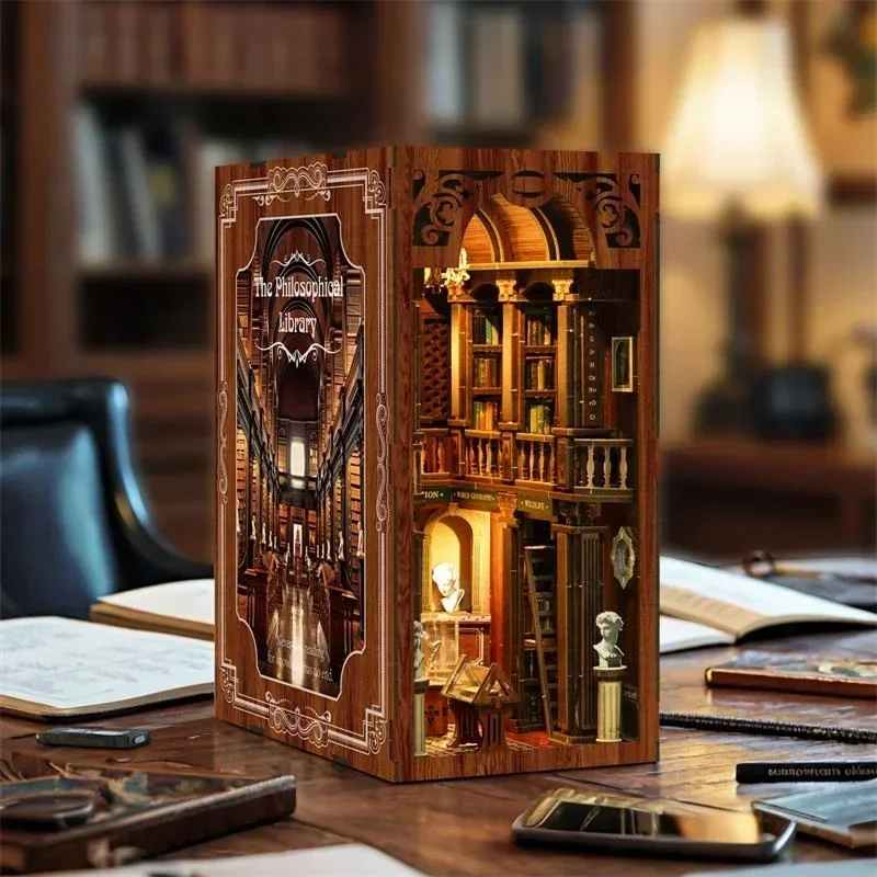 The philosophical Library Casa - Diy Wooden Book Nook Kit Shelf Insert review and price