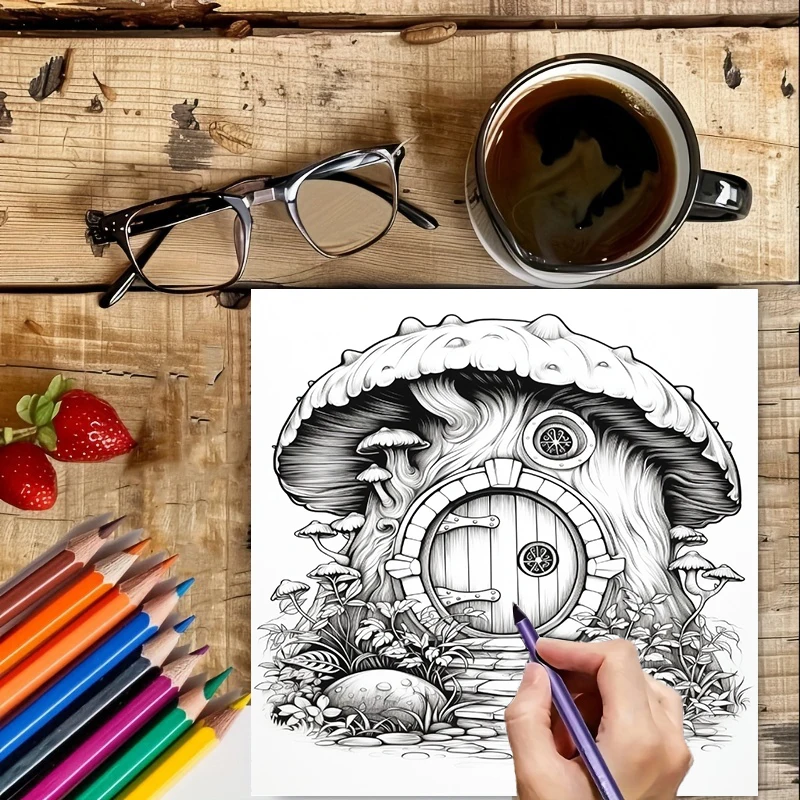 Coloring Book Fairy Door for A - Adult Coloring Book Stress Relief review and price