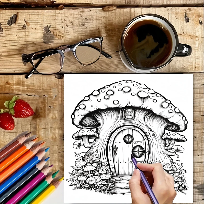 Coloring Book Fairy Door for A - Adult Coloring Book Stress Relief review and price