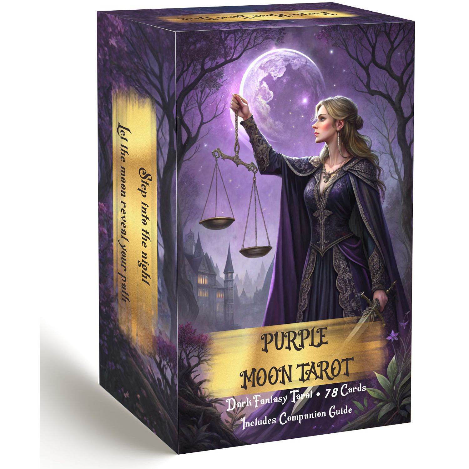 Purple Moon Tarot Cards Deck w - Tarot Deck With Guidebook review and price