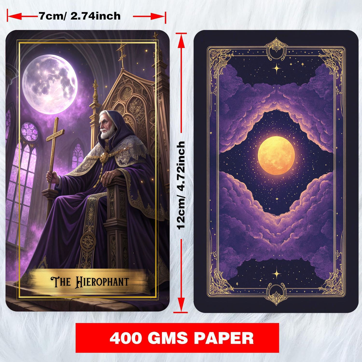 Purple Moon Tarot Cards Deck w - Tarot Deck With Guidebook review and price