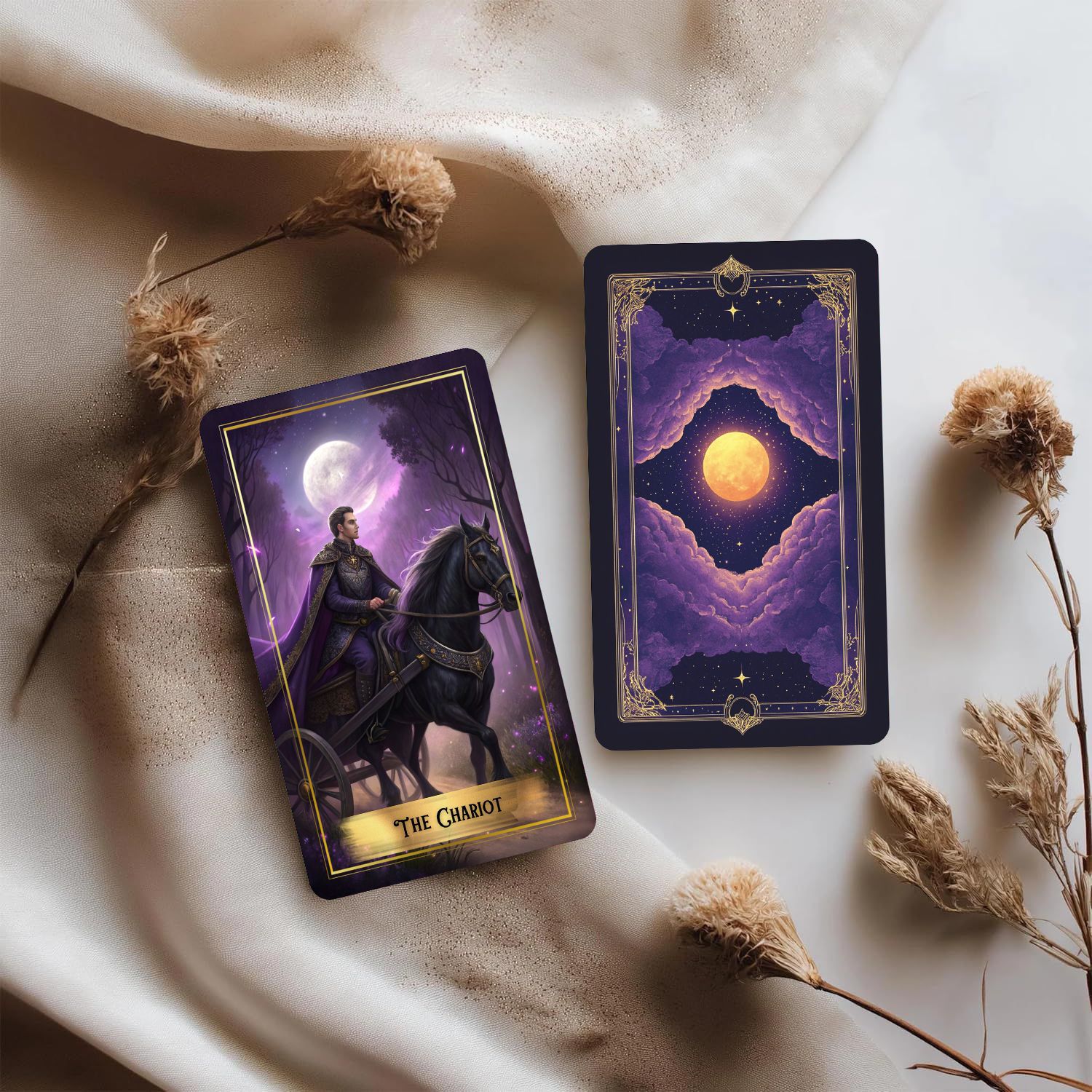 Purple Moon Tarot Cards Deck w - Tarot Deck With Guidebook review and price